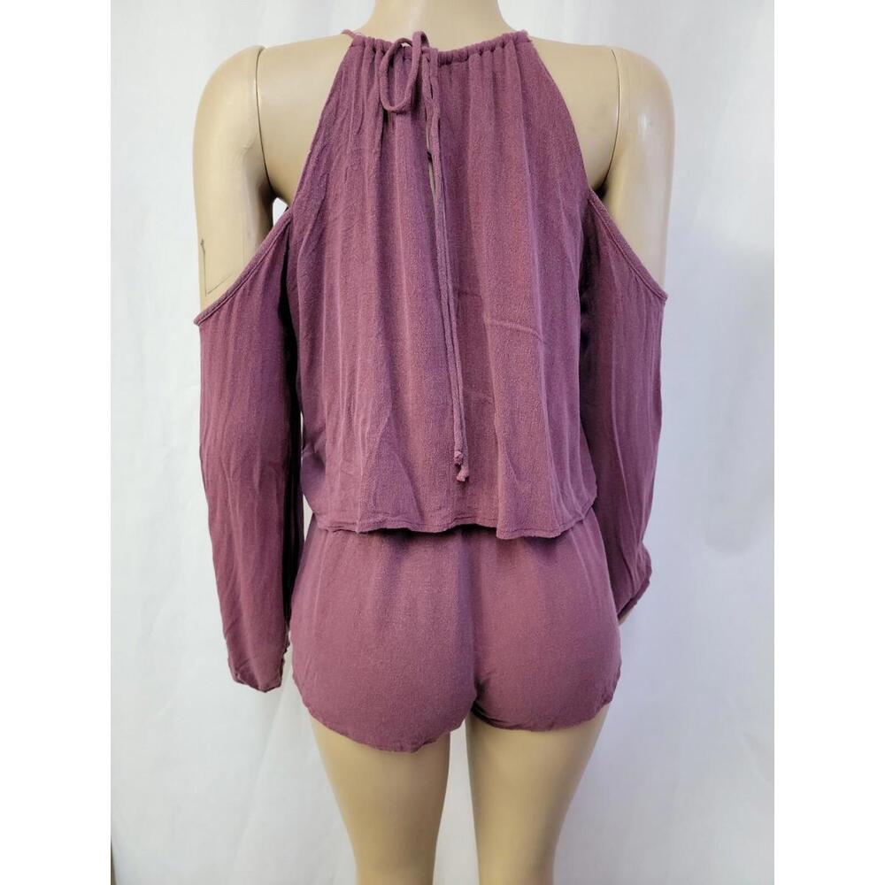 Ooberswank Women Purple Romper L Cold Shoulder washed Purple #W4